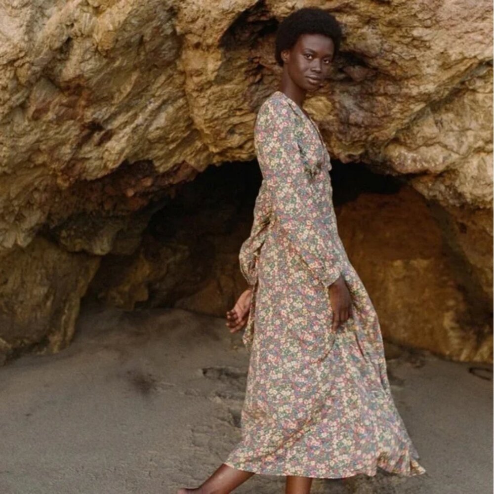 Doen Charleston Dress Green Valley Floral - Picture 3 of 8